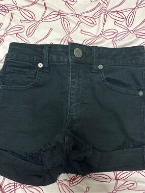 American Eagle Outfitters Black Stretch Denim Shorts